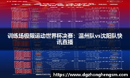 训练场极限运动世界杯决赛：温州队vs沈阳队快讯直播